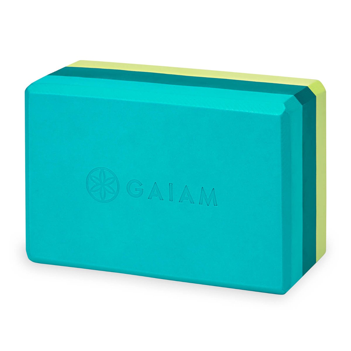 Gaiam Kostka do jogi z pianki Gaiam Teal Tonal Tri 62207 KOSTKA_GAIAM_62207 Kostka do jogi – jak wybrać dobry model?