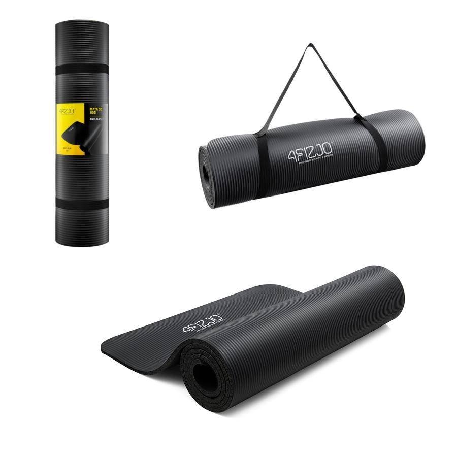 Gruba Mata Do Ćwiczeń Joga Fitness 4FIZJO 1CM Maty do jogi, Kolor: niebieski