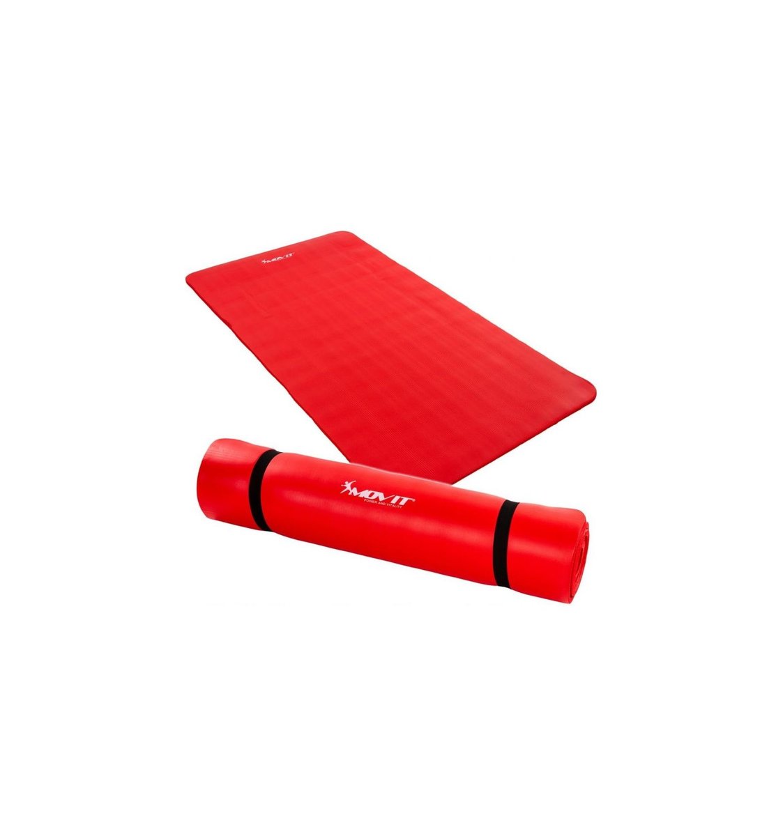 Movit Mata piankowa do jogi i gimnastyki 190 x 100 x 1,5 czerwona Maty do jogi, Kolor: czarny