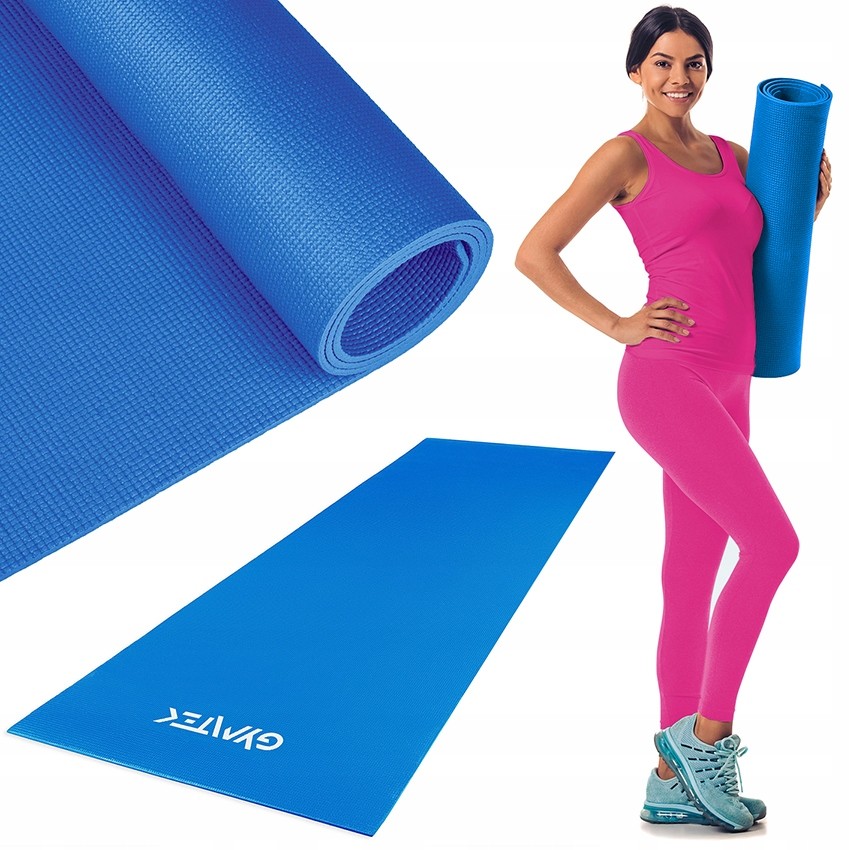Mata Antypoślizgowa Treningowa Do Ćwiczeń Jogi Maty do jogi, Długość: 180cm