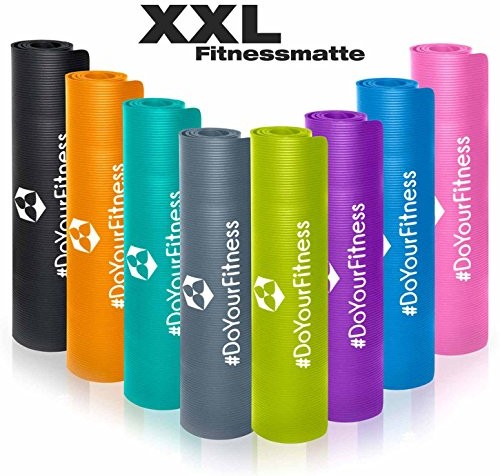 #DoYourFitness mata do ćwiczeń, XXL, gruba i miękka, idealna do ćwiczeń gimnastycznych, pilatesu i jogi, wymiary 190 x 100 x 1 cm, dostępna w różnych kolorach, pomarańczowa 4251162421738 Jaka mata do jogi będzie najlepsza?