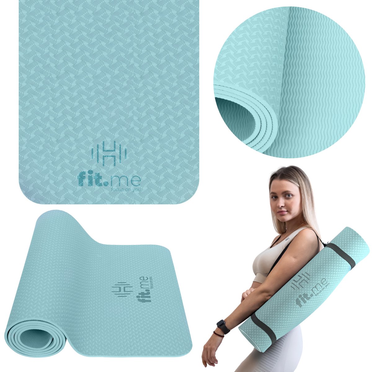 Mata Do Jogi Antypoślizgowa Joga Ćwiczeń Fit.me Maty do jogi, Rodzaj: Antypoślizgowa