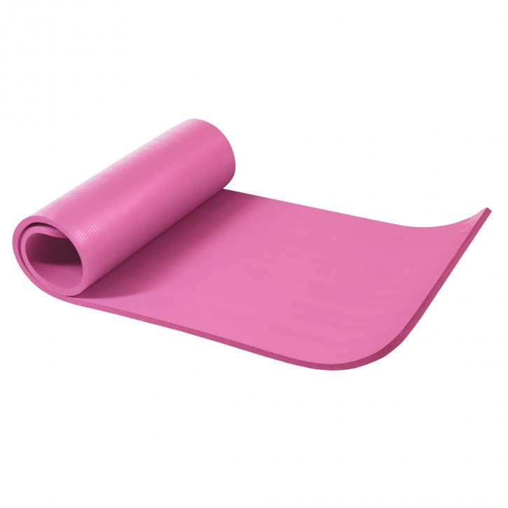 Gorilla Sports mata do jogi (190 x 60 x 1,5 cm) antypoślizgowa mata do pilatesu, jogi, fitnessu, ćwiczeń siłowych, dostępna w różnych kolorach grubość 1,5 cm , różowy, 190 x 60 x 1.5 cm 100541-00037-0133 Maty do jogi, Kolor: różowy