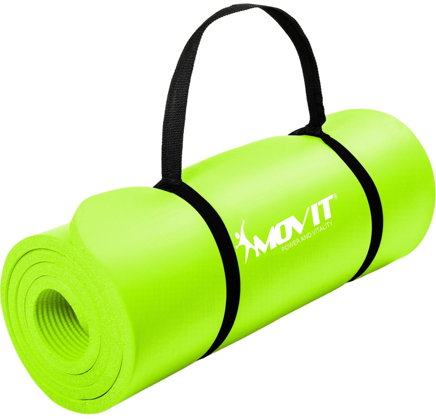 MOVIT LIMONKOWA MATA PIANKOWA 183x60x1,0cm DO ĆWICZEŃ GIMNASTYKI FITNESS JOGI 20040614 Maty do jogi, Grubość: 6mm