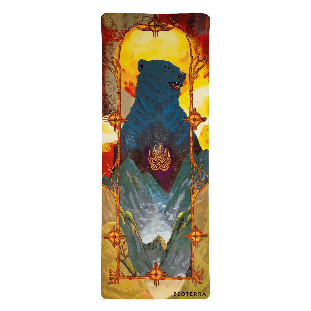 Mata podróżna | Zamsz | Niedźwiedź | do jogi | PU Maty do jogi, Kolor: różowy