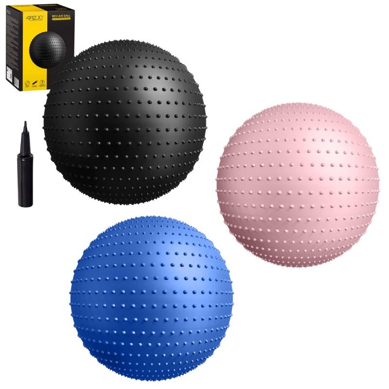 Piłka gimnastyczna rehabilitacyjna z wypustkami 4FIZJO, 65 cm - różne kolory Piłka do ćwiczeń