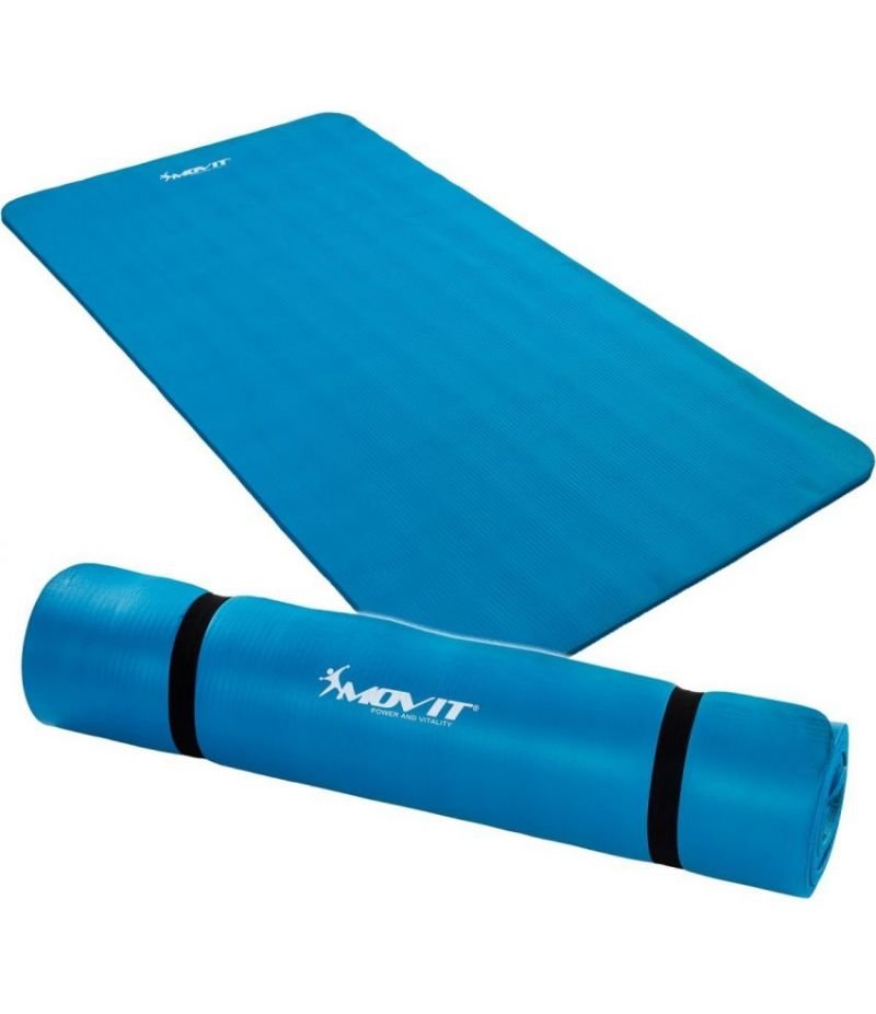 Movit Mata piankowa do jogi i gimnastyki 190 x 100 x 1,5 błękitna Maty do jogi, Materiał: TPE