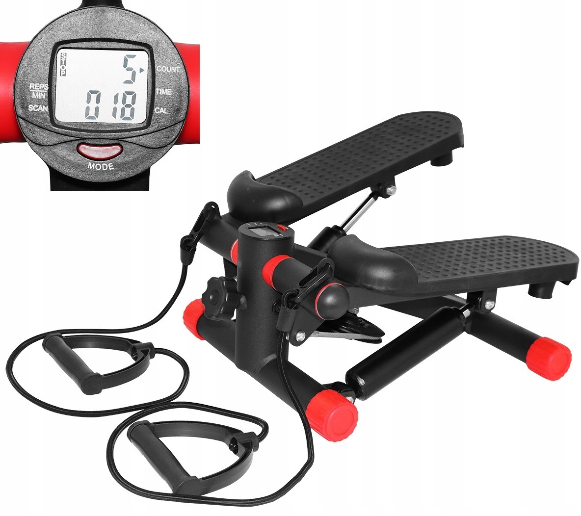 Stepper Steper Skrętny Linki Licznik LCD Regulacja Steppery i stepy, Materiał: stal