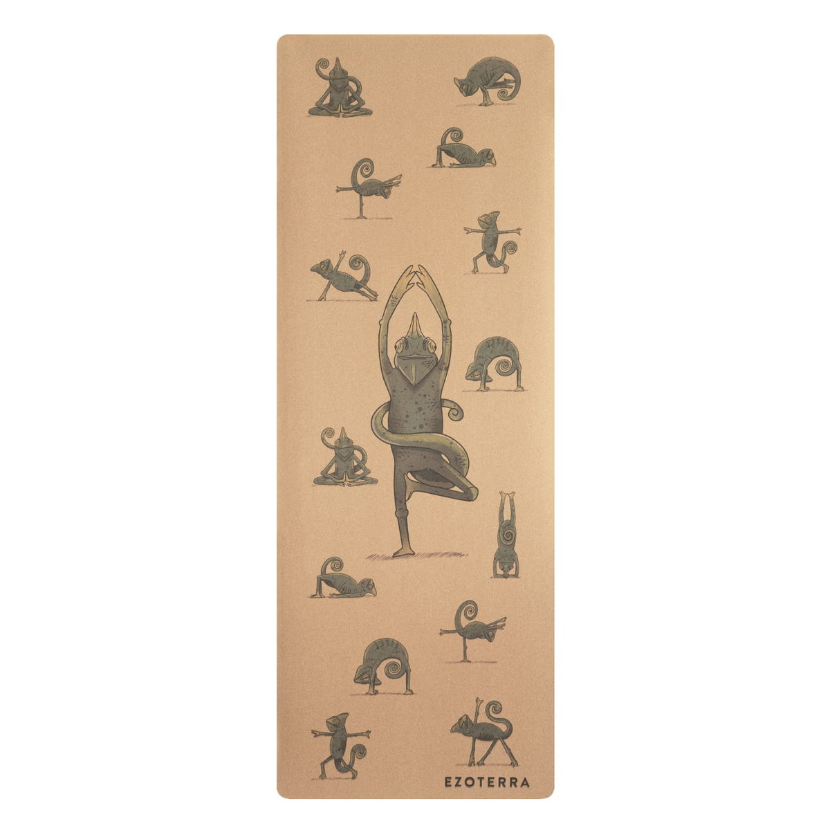 Mata Do Jogi | Korek | Kameleon | Biodegradowalna Maty do jogi, Materiał: korek