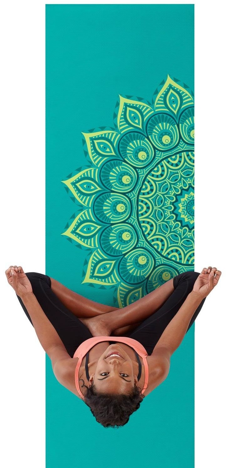 Gaiam Mata do jogi dwustronna Capri 6 mm 62204 - Gaiam 28195-uniw Maty do jogi, Kolor: zielony