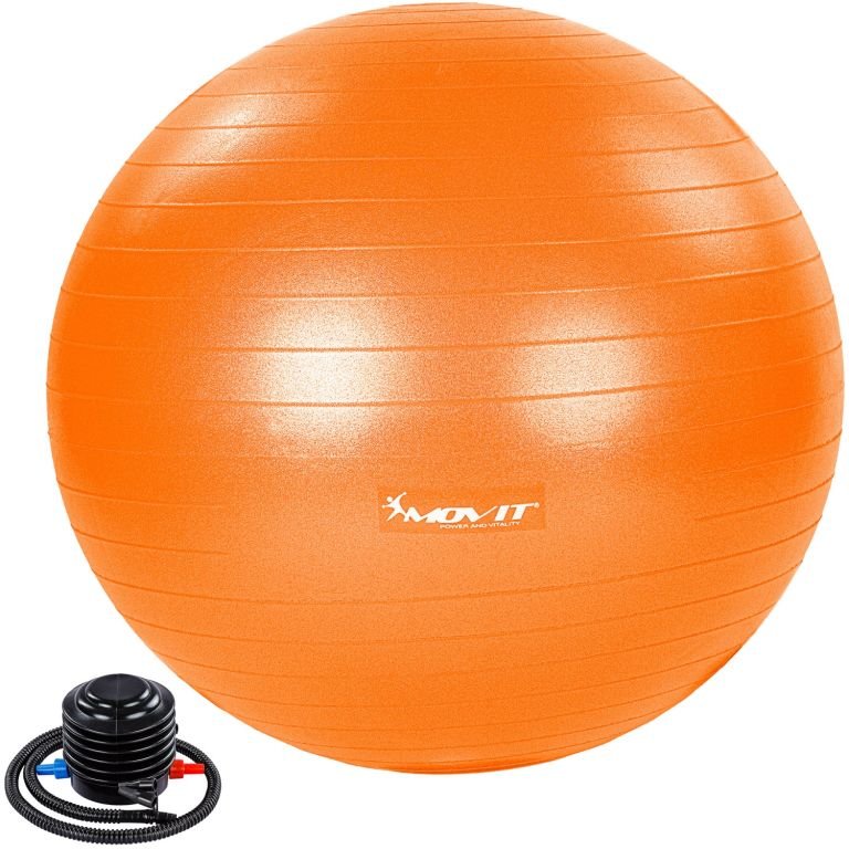Movit Piłka gimnastyczna z pompką 85 cm pomarańczowy M75566 Piłka do ćwiczeń