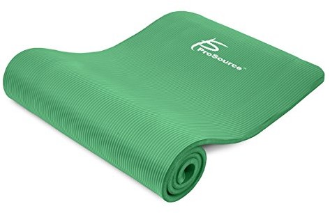 ProSource prosource Premium mata do jogi, grubość 15 MM, długość 180 cm, miękkie, pianki z paskiem do noszenia na ramieniu, zielony ps-2005-mat-green-ffp Maty do jogi, Długość: 180cm