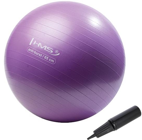 HMS PIŁKA GIMNASTYCZNA ANTI-BURST YB02 65CM PURPLE Piłka do ćwiczeń